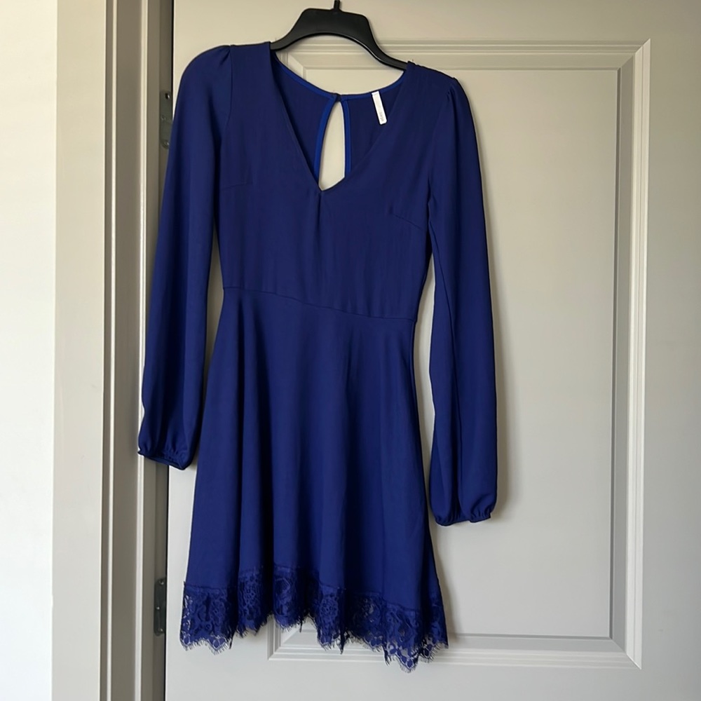 Long sleeve open back dress